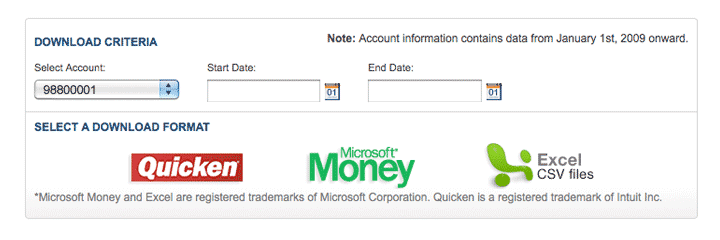 Download your account info